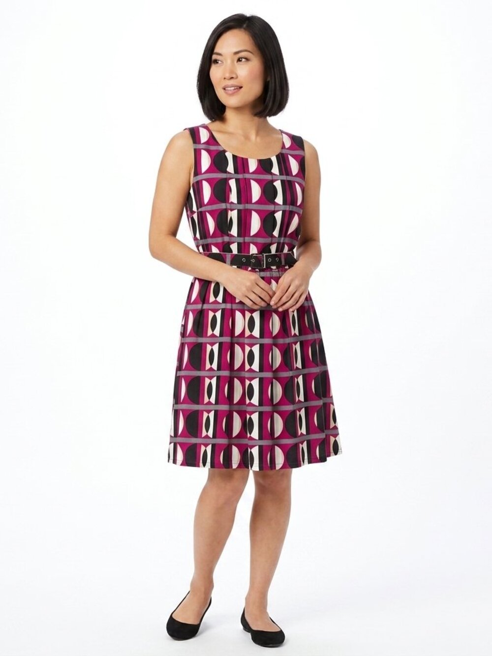 Banana Republic Circle Print Pull On Sleeveless Dress- Sz. 6P